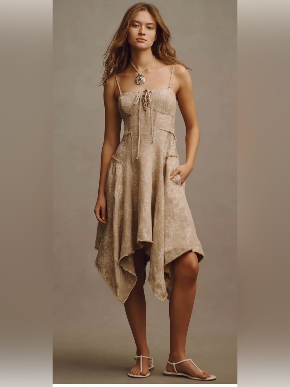 Anthropologie Corset Seamed Floral Mini Dress